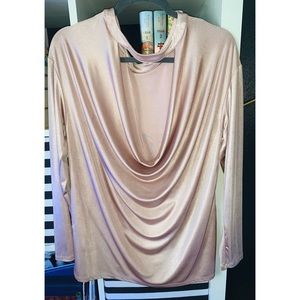 Low Back Shinning Halogen Blouse